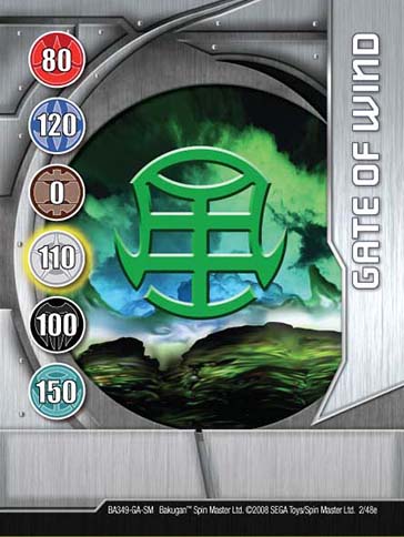 Gate Of Wind 2 48e Bakugan 1 48e Card Set